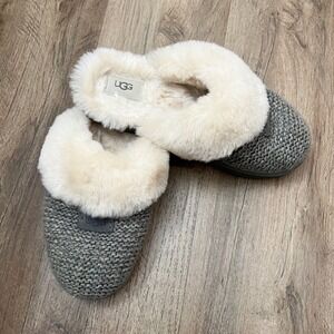 UGG Australia Cozy Knit Slippers in Charcoal Size 10